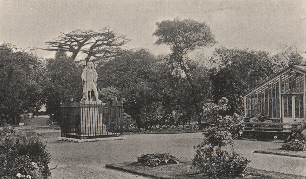 CHELSEA. Apothecaries' or Physic Garden. Sir Hans Sloane statue. SMALL 1900
